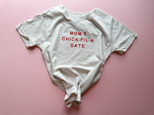 Mom's Chick-Fil-A Date Tee - Pink/Cream