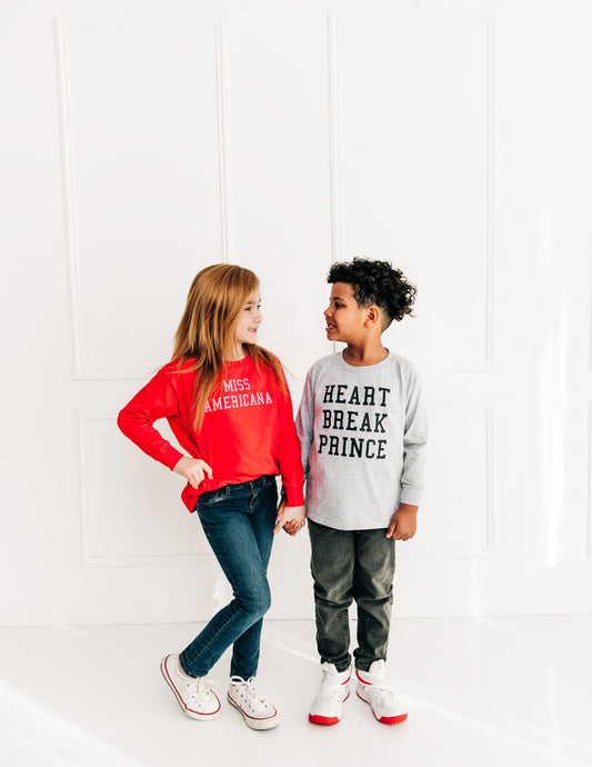 Miss Americana Long Sleeve in Red - Kids/Adult
