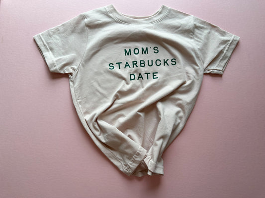 Mom's Starbucks Date Tee - Blush/Cream