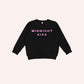 Pink Midnight Kiss Sweatshirt in Black