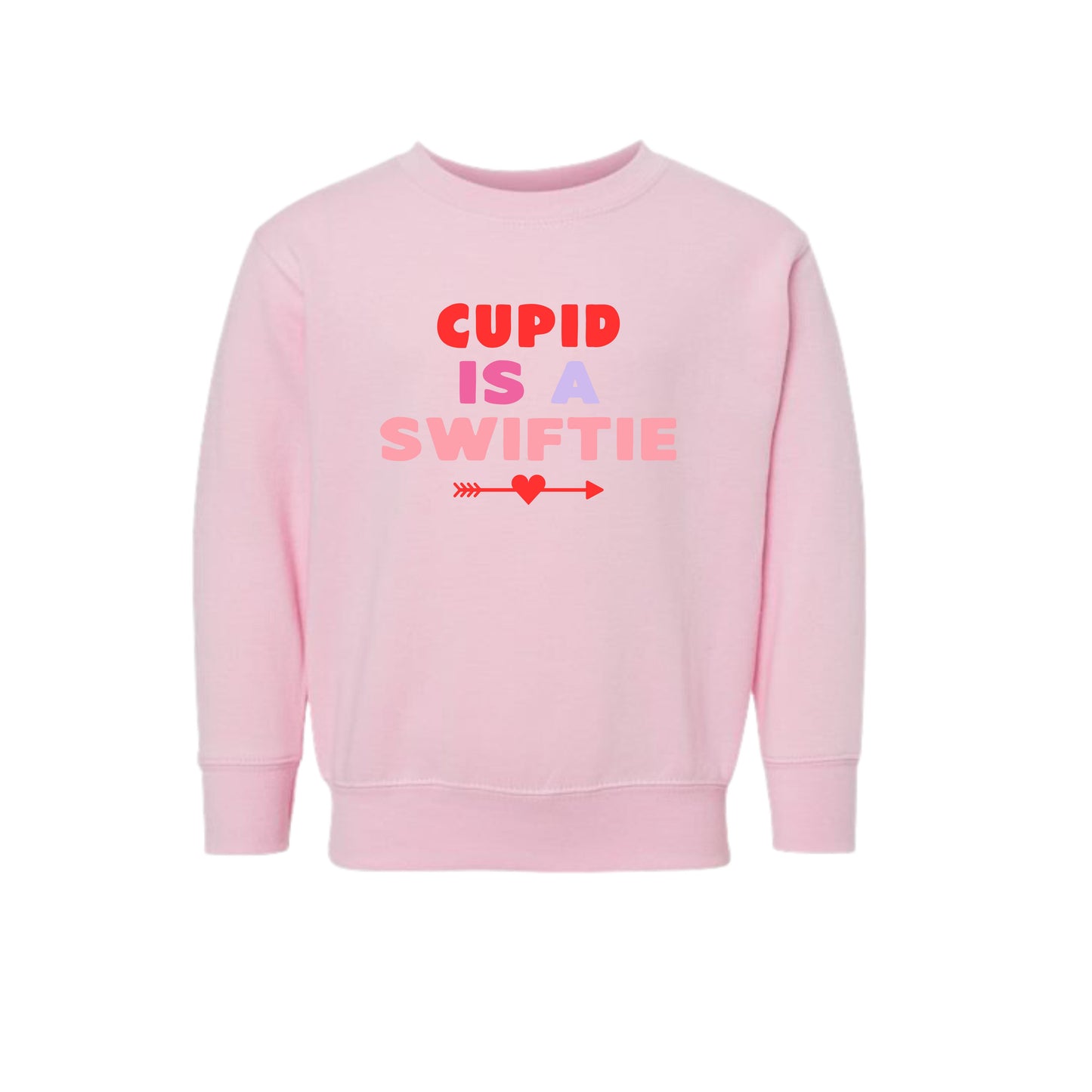 cupid is a swiftie sweatshirt in pink