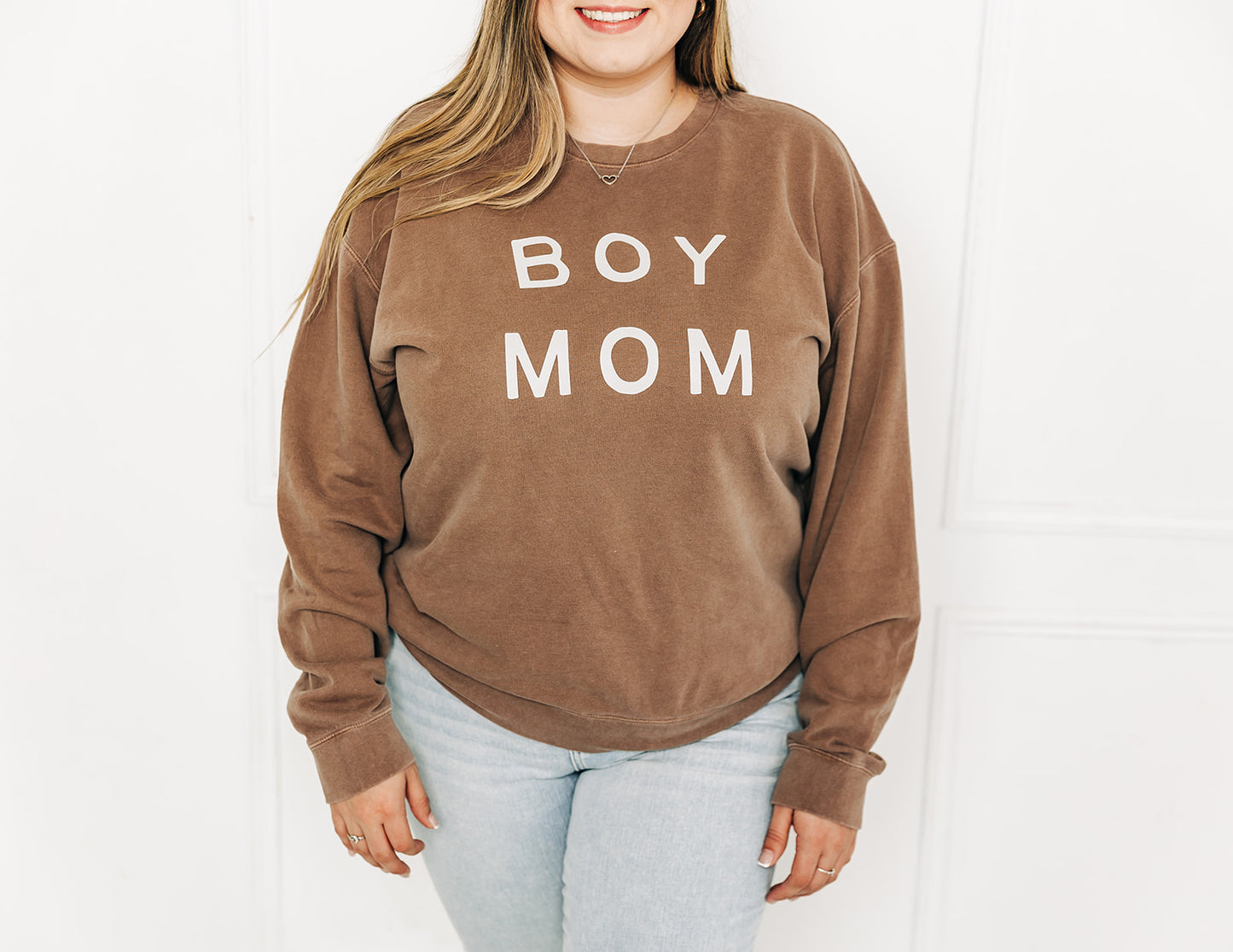 Boy Mom Sweatshirt in Espresso