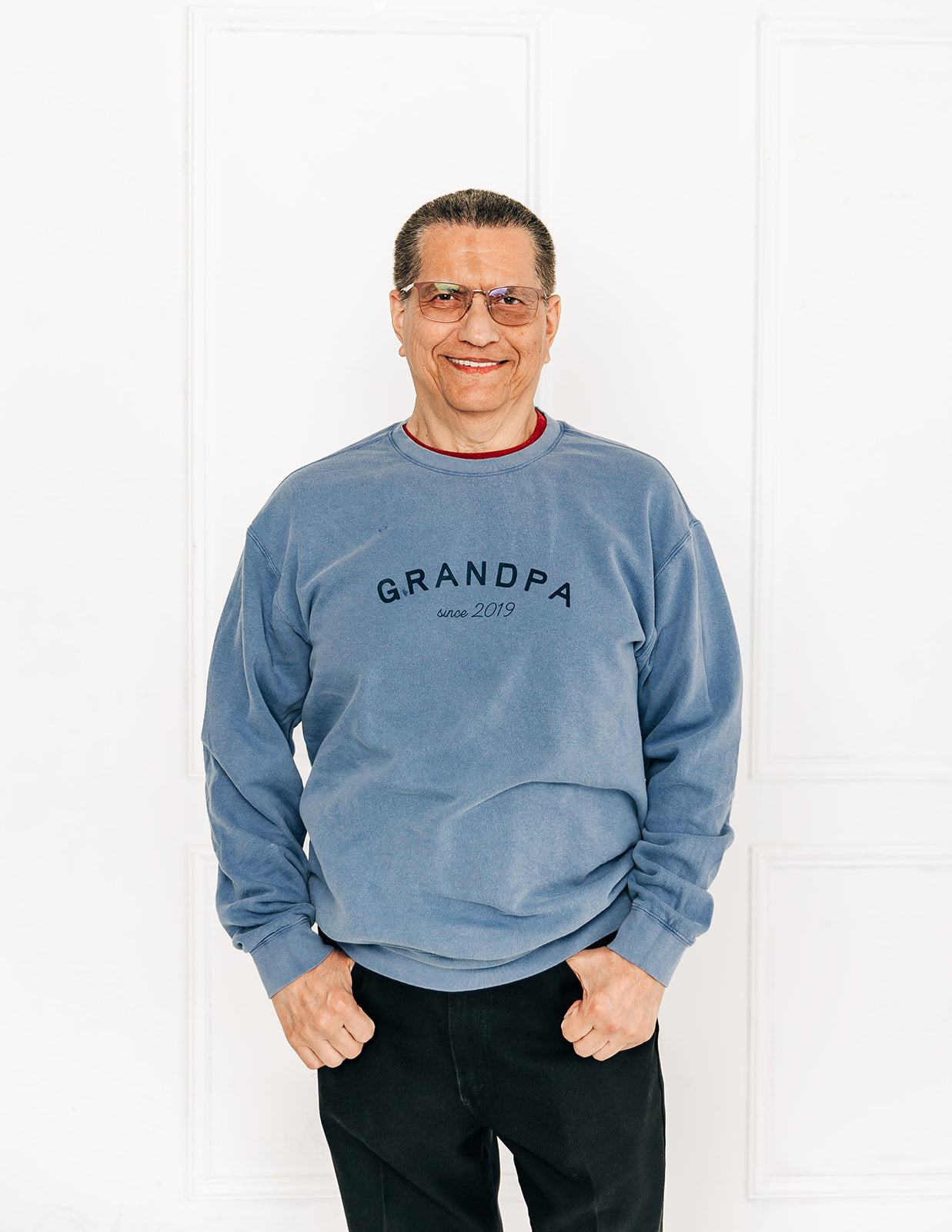 Grandpa Sweatshirt in Blue Jean