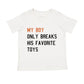 Breaks His Toys Tee in White