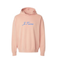 Je T'aime hooded sweatshirt in peach