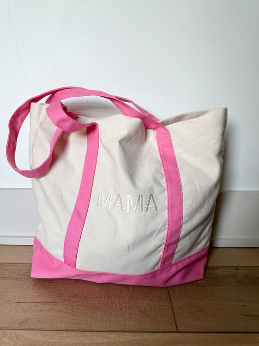 Custom Embroidered Boat Tote Bag - Canvas