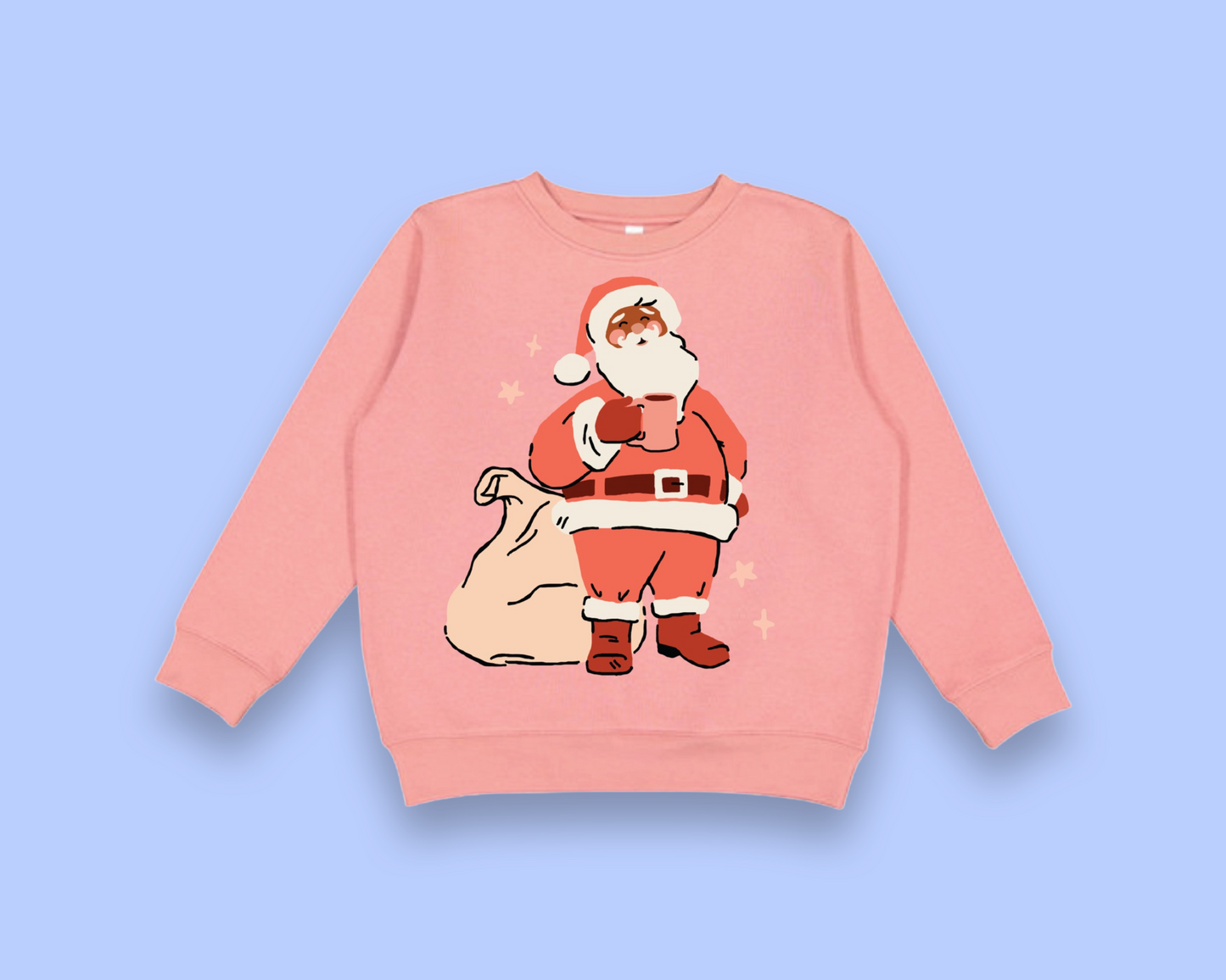 Santa Sweatshirt - Pink/Dark Skin