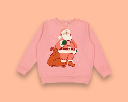 Santa Sweatshirt - Pink/Light Skin