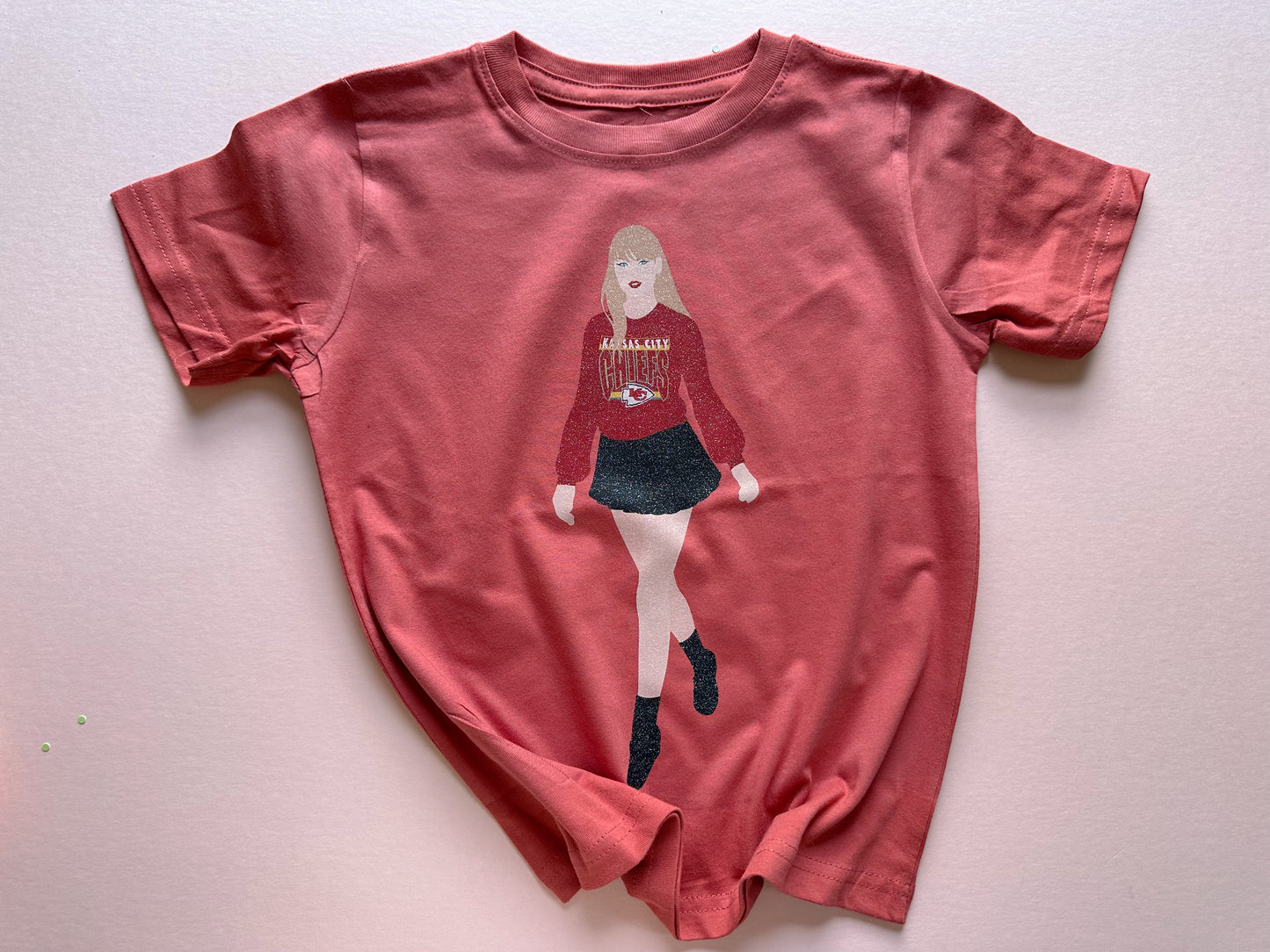 Taylor Swift Chiefs Sparkle Tee w/ Skirt