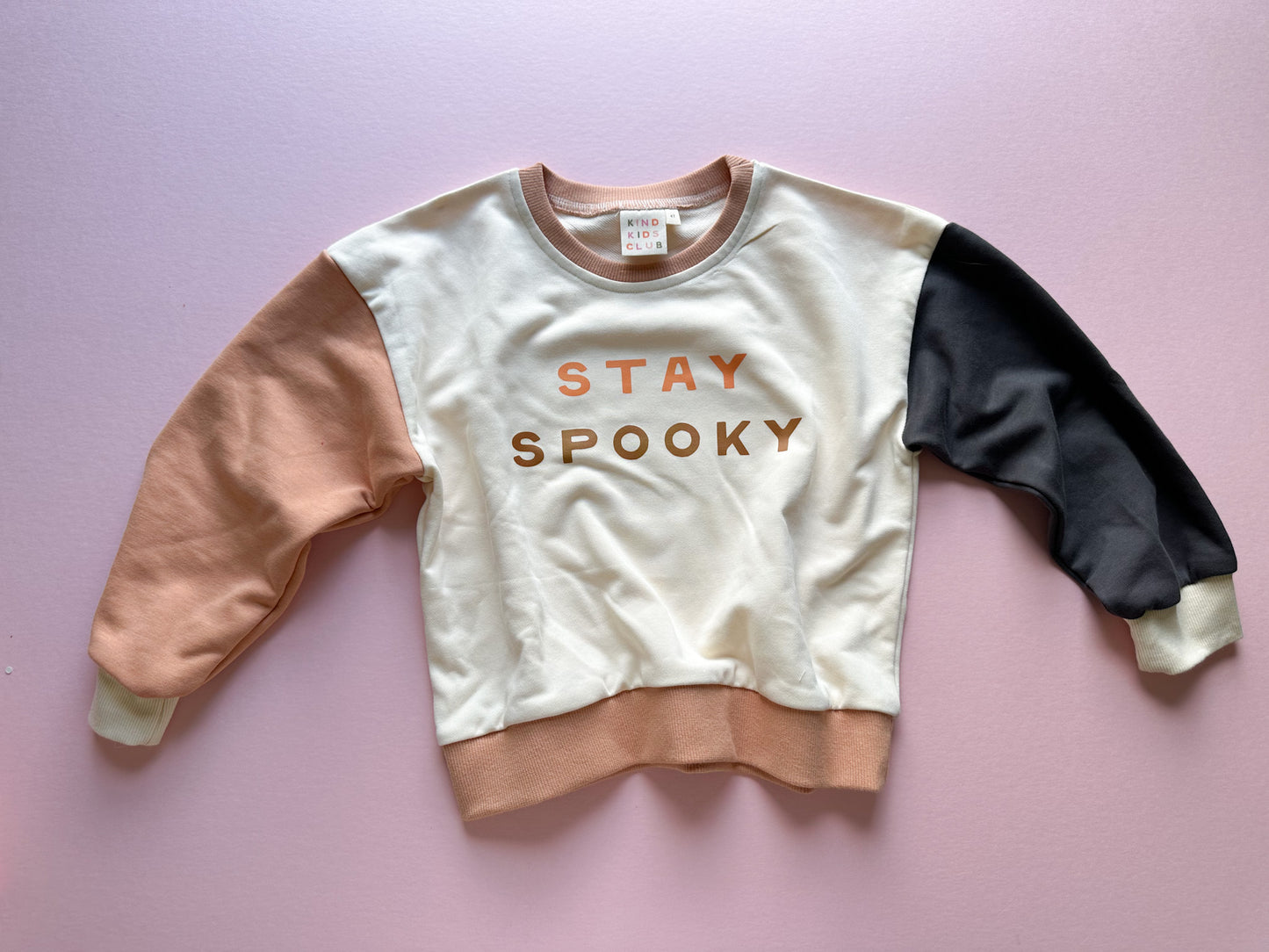 Stay Spooky Sweatshirt in charcoal/orange