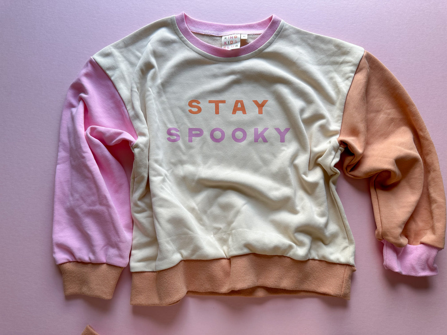 Stay Spooky Sweatshirt in pink/orange