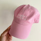 Embroidered Taylor's Version Again Hat in Light Pink