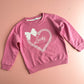 Lucky Heart Sweatshirt in Pink - Kids