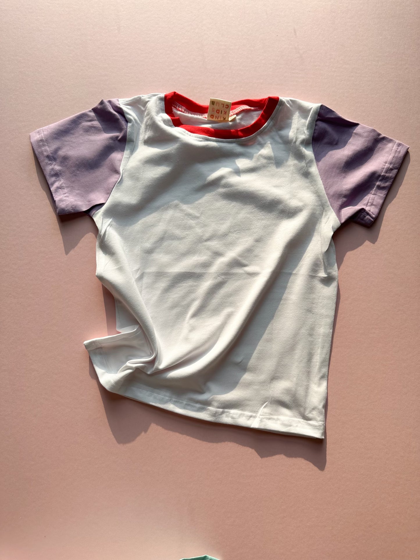 Color Block Tee - Purple/Red