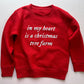 Christmas Tree Farm Sweatshirt in Red