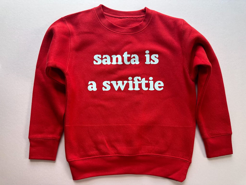 Santa is a Swiftie Sweatshirt in Red