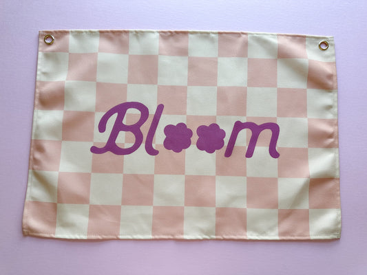 Bloom Banner Flag in Checker