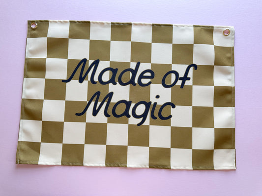 Made of Magic Banner Flag in Checker