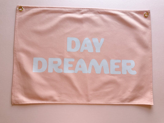 Day Dreamer Banner Flag in Pink