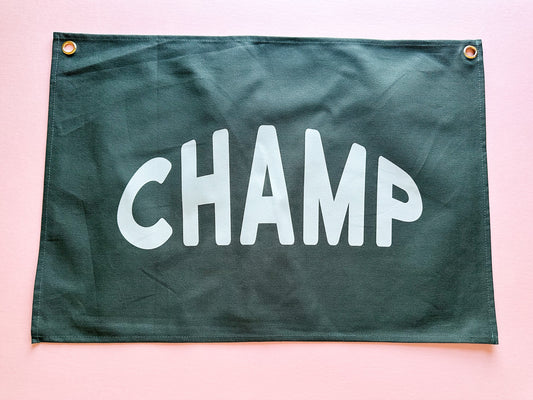 Champ Banner Flag in Green