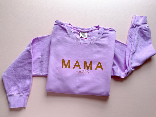 Mama Sweatshirt in Neon Violet