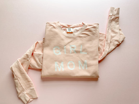 Girl Mom Sweatshirt in Peachy