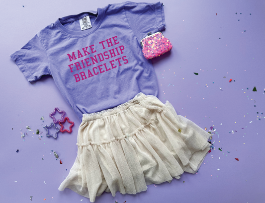 Make The Friendship Bracelets Tee in Violet - Kids/Adult