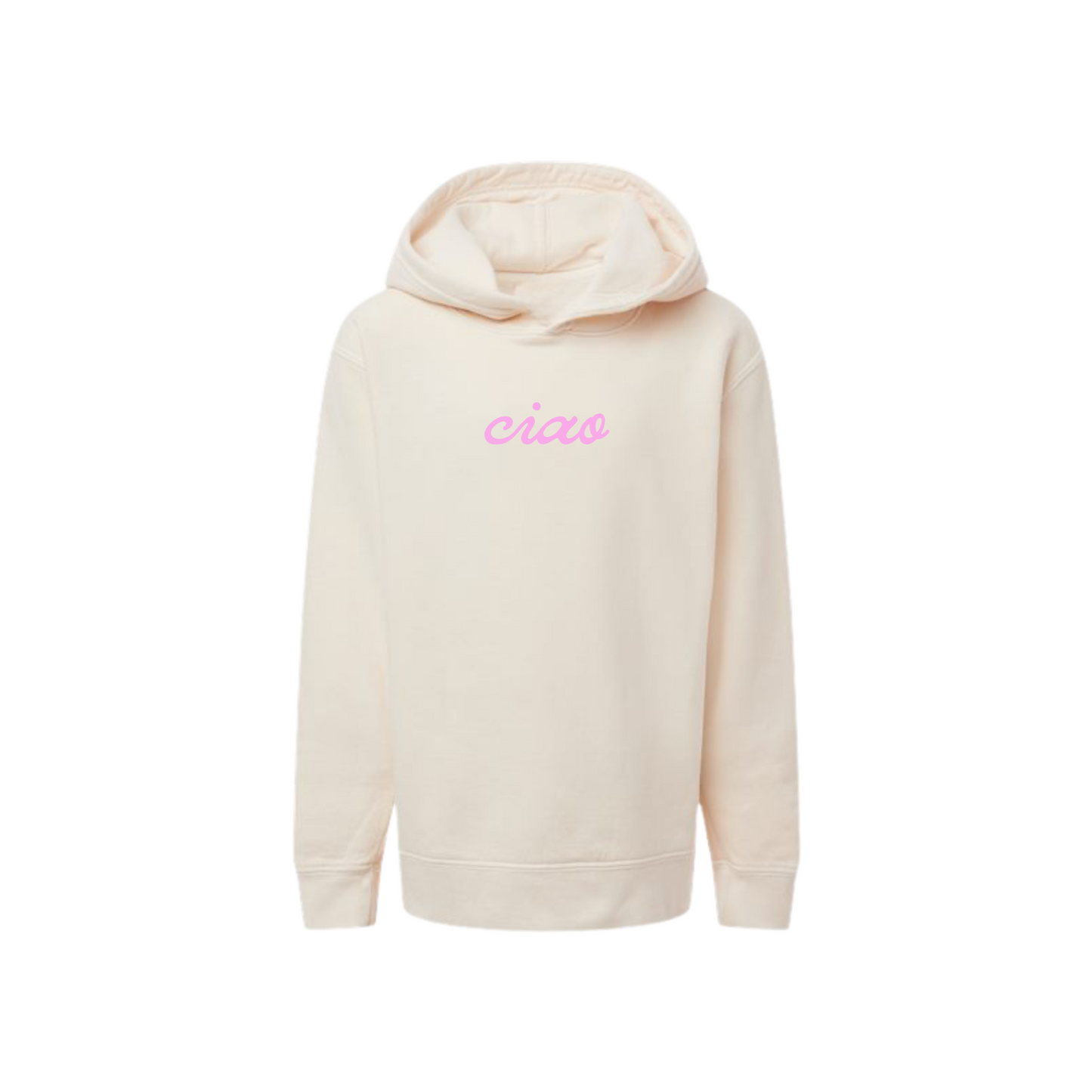 Ciao hooded sweatshirt in ivory