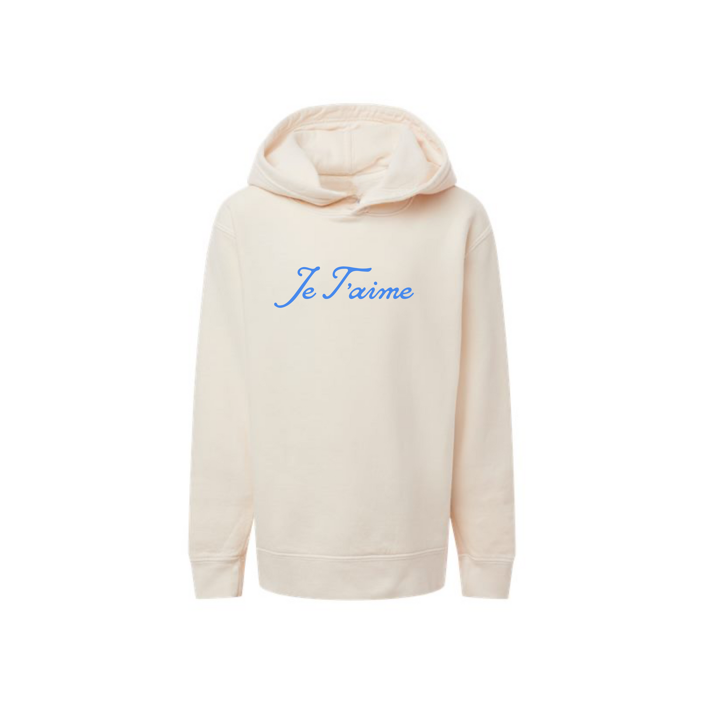 Je T'aime hooded sweatshirt in ivory