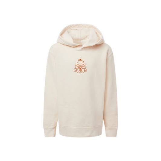 Cake hooded sweatshirt in ivory