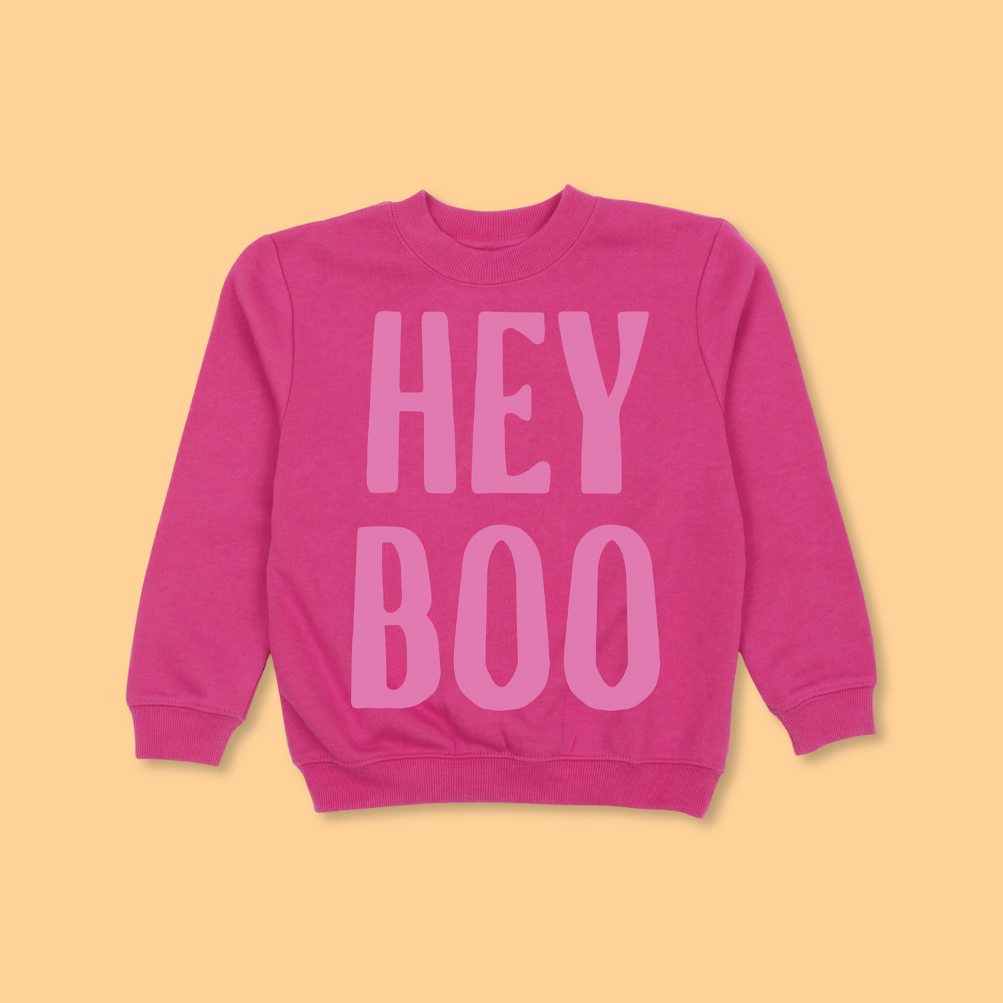Hey Boo Kids Pullover - Pink/Pink