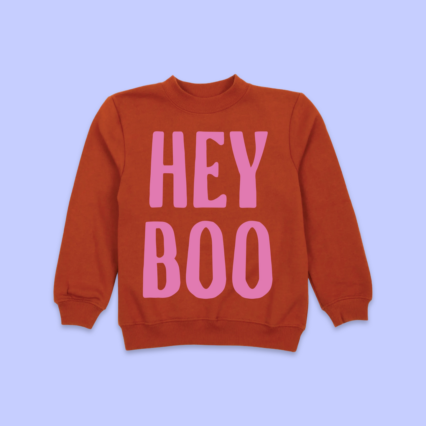 Hey Boo Kids Pullover - Rust/Pink