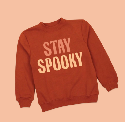 Stay Spooky 2023 Kids Pullover - Rust