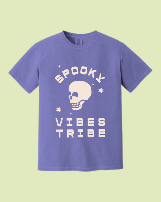 spooky vibes tee violet - kids + adult sizing