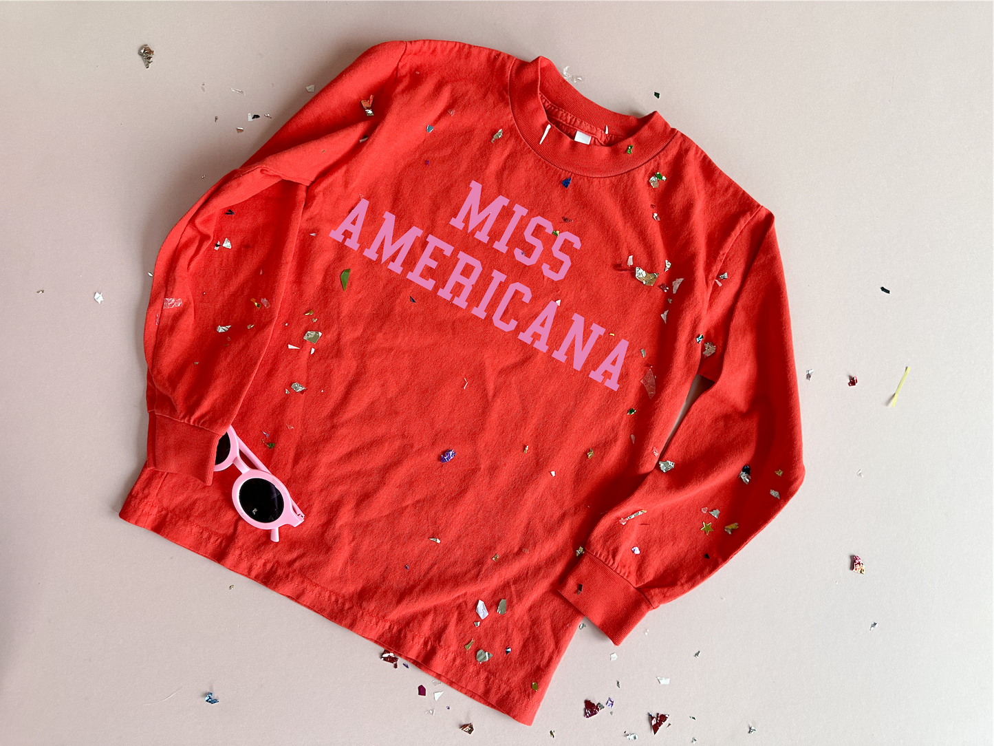 Miss Americana Long Sleeve in Red - Kids