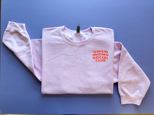 Swim Moms Sweatshirt in Pink - Adult