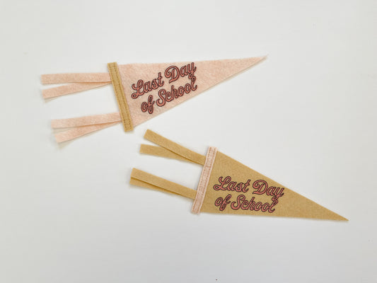 Last Day of School Mini Pennant (Choose your style)